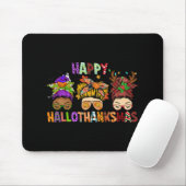 Hallothanksmas Messy Bun Halloween Erntedank Xm Mousepad (Mit Mouse)