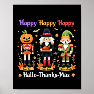 Hallothanksmas Nutcracker Squad Weihnachtsfeiertag Poster