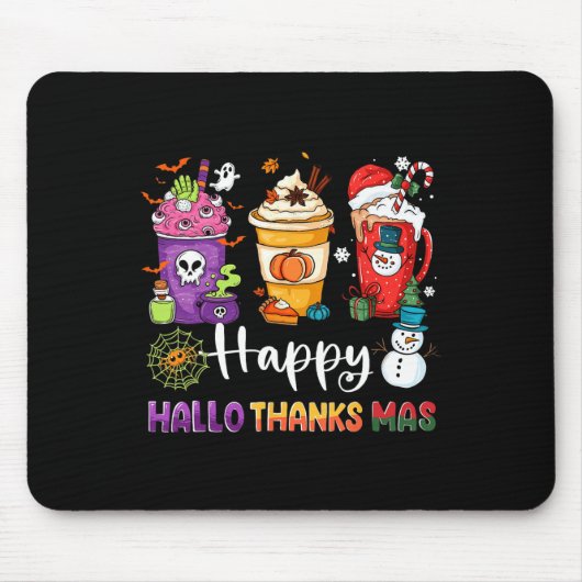 Hallothanksmas Schokolade Juice Drinks Weihnachtsf Mousepad (Vorne)
