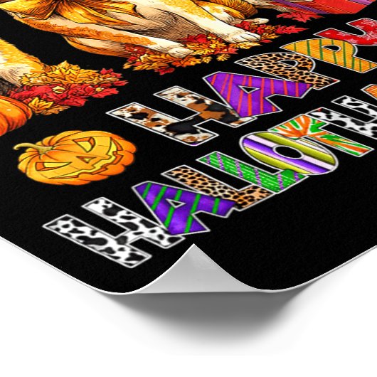 Hallothanksmas Shiba Dogs Halloween Christmas Pump Poster (Ecke)