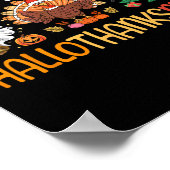 Hallothanksmas Shirt Funny Halloween Erntedank Poster (Ecke)