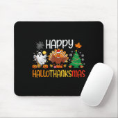 Hallothanksmas Shirt Funny Halloween Thanksgiving Mousepad (Mit Mouse)