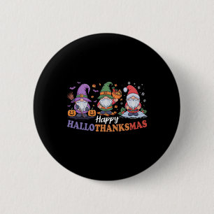Hallothanksmas Shirt für Gnomes Lover Erntedank Button