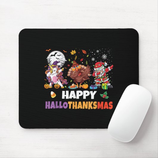 Hallothanksmas Shirt Kids Women Men Halloween Chri Mousepad (Mit Mouse)