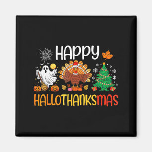 Hallothanksmas-Shirt Lustiger Halloween-Thanksgivi Magnet