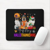 Hallothanksmas Siamese Cat Halloween Erntedank Mousepad (Mit Mouse)