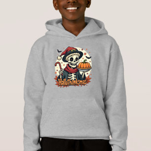 Hallothanksmas Skeleton: Pumpkin Pie & Candy Cane Hoodie
