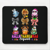 Hallothanksmas Squad Funny Halloween Thanksgiving Mousepad (Vorne)