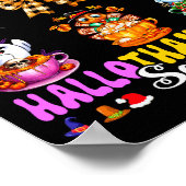 Hallothanksmas Squad Funny Halloween Thanksgiving  Poster (Ecke)