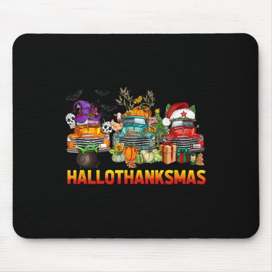 Hallothanksmas Trucks Halloween-Erntedank Chris Mousepad (Vorne)