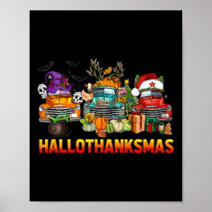 Hallothanksmas Trucks Halloween-Erntedank Chris Poster