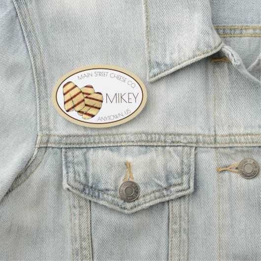 Halloumi griechisch-zyprischer Käseladen Cheesemon Namensschild (Beispiel)