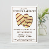 Halloumi GRILLEN Barbecue Grillkoch Einladung (Stehend Vorderseite)