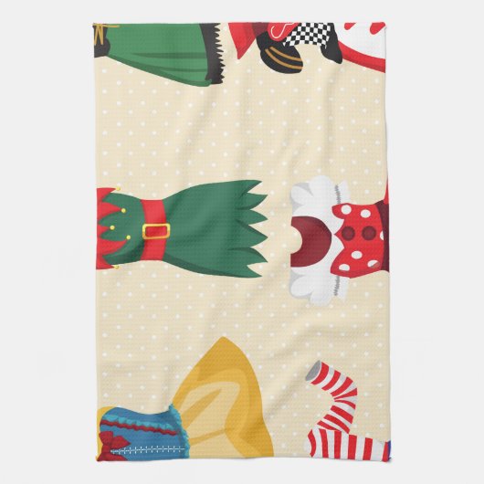 hallousische Kostüme Geschirrtuch (Vertikal)