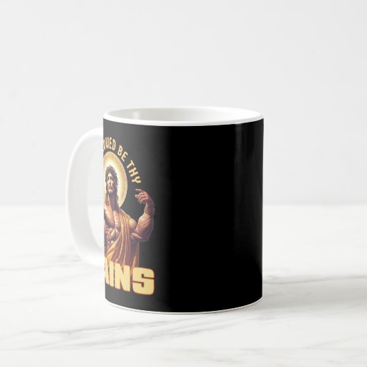 Hallow be dir Funny Gym Jesus Bodybuilding Kaffeetasse (Vorderseite Links)