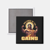 Hallow be dir Funny Gym Jesus Bodybuilding Magnet (Vorderseite/Rückseite)
