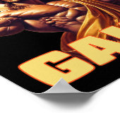 Hallow be dir Funny Gym Jesus Bodybuilding Poster (Ecke)
