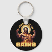 Hallow be dir Funny Gym Jesus Bodybuilding Schlüsselanhänger (Vorderseite)