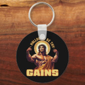 Hallow be dir Funny Gym Jesus Bodybuilding Schlüsselanhänger (Vorderseite)