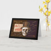 Hallow Eve Halloween Skull Karte (Gelbe Blume)