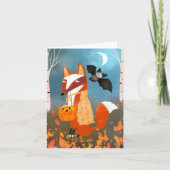Hallow Fox and Bat Friends BLANK Grußkarte Dankeskarte (Vorderseite)