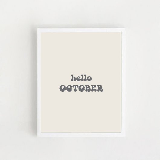 "Hallow October". Halloween-Typografie-Plakat Poster