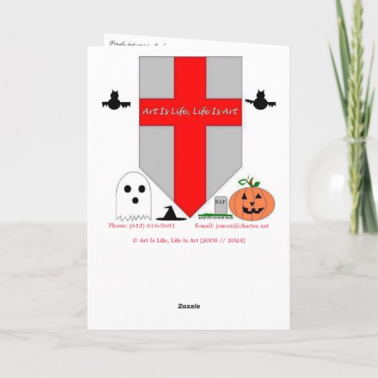 Hallowe’en Card "Durch die Hallen kriechen" Karte (Rückseite)