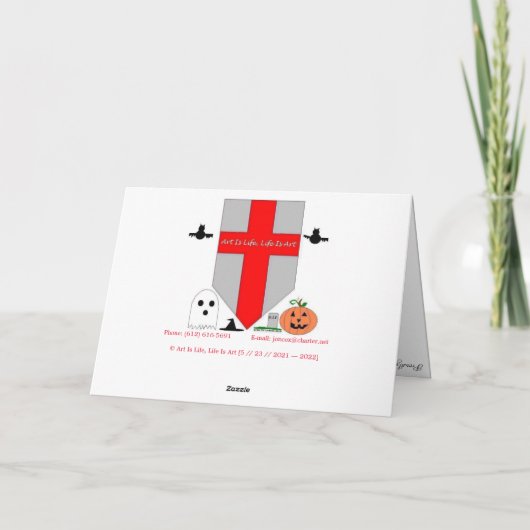 Hallowe’en Card "Stonewash" Karte (Rückseite)