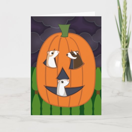 Halloweasekarte Feiertagskarte (Vorderseite)