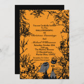 Hallowedding Katzen, die Einladung Wedding sind (Vorne/Hinten)