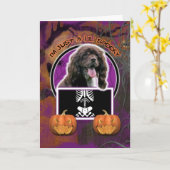 Hallowee, - gerade ein Lil gespenstisch - Cocker Karte (Gelbe Blume)