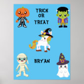 HALLOWEE "TRICK ODER BEHANDLUNG" POSTER PERSONALIS (Vorne)