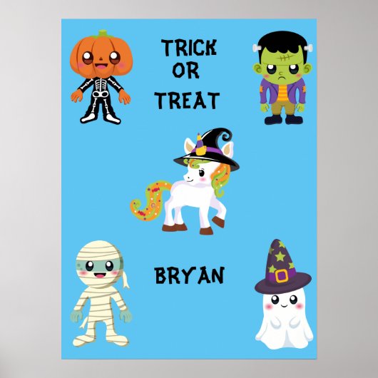 HALLOWEE "TRICK ODER BEHANDLUNG" POSTER PERSONALIS (Vorne)