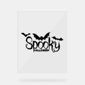 Halloweed Funny Hippie Pumpkin Halloween Acrylschild (Vorderseite)