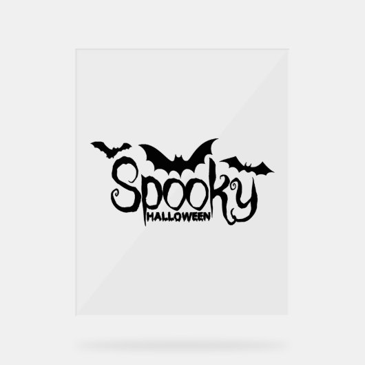 Halloweed Funny Hippie Pumpkin Halloween Acrylschild (Vorderseite)