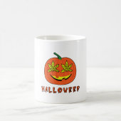 Halloweed Funny Hippie Pumpkin Halloween Kaffeetasse (Mittel)