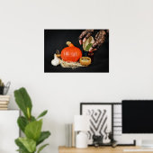 Halloweeen Hexe bereitet einen Tränke vor Poster (Heimbüro)