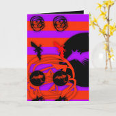 Halloween 02 Horizontal Grußkarte Karte (Gelbe Blume)