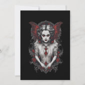 Halloween 13 Vampire, b, beängstigendes Monster, H Einladung (Vorderseite)