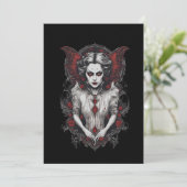 Halloween 13 Vampire, b, beängstigendes Monster, H Einladung (Stehend Vorderseite)