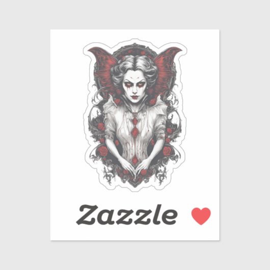 Halloween 13 Vampire, Horror, erschreckender Vampi Aufkleber (Blatt)