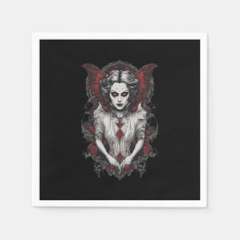 Halloween 13 Vampire, Horror, erschreckender Vampi Serviette
