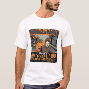Halloween 1978 Feiertag Gruselige Myers Kürbis Had T-Shirt
