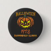 Halloween 1978 Holiday Spooky Myers Pumpkin Haddon Button (Vorderseite)
