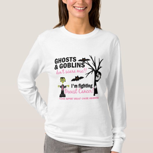 Halloween 1 Brustkrebs-Krieger T-Shirt (Vorderseite)