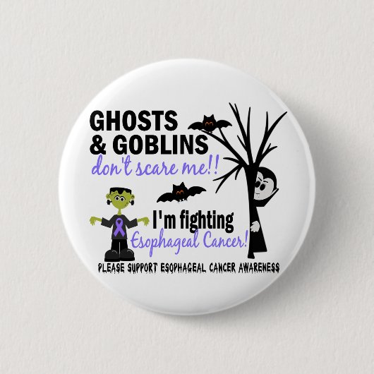Halloween 1 Esophageal Krebs-Krieger Button (Vorderseite)