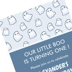 Halloween 1. Geburtstag Einladung Geist Oktober