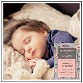 Halloween 1. Geburtstag Einladungen fallen Kürbis