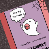 Halloween 1. Geburtstag Einladungen Geist pink