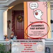 Halloween 1. Geburtstag Einladungen Rosa kleinen B